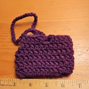 Handcraft Purple Crochet Airpod Pouch
